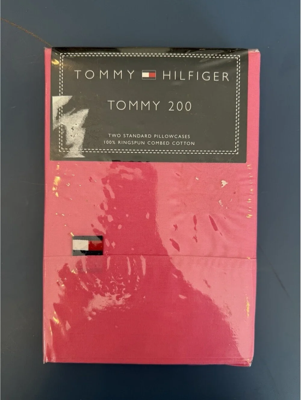 Vintage Tommy Hilfiger Tommy 200 Pink Pillowcases 100% Cotton Set Of 2 New